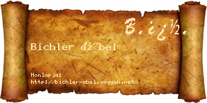 Bichler Ábel névjegykártya